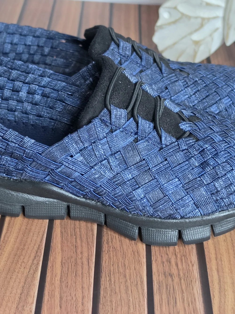 Bernie Mev Kids Vicky K Woven Slip-On Sneakers Size EU 33 / US Kids 2 Navy Light